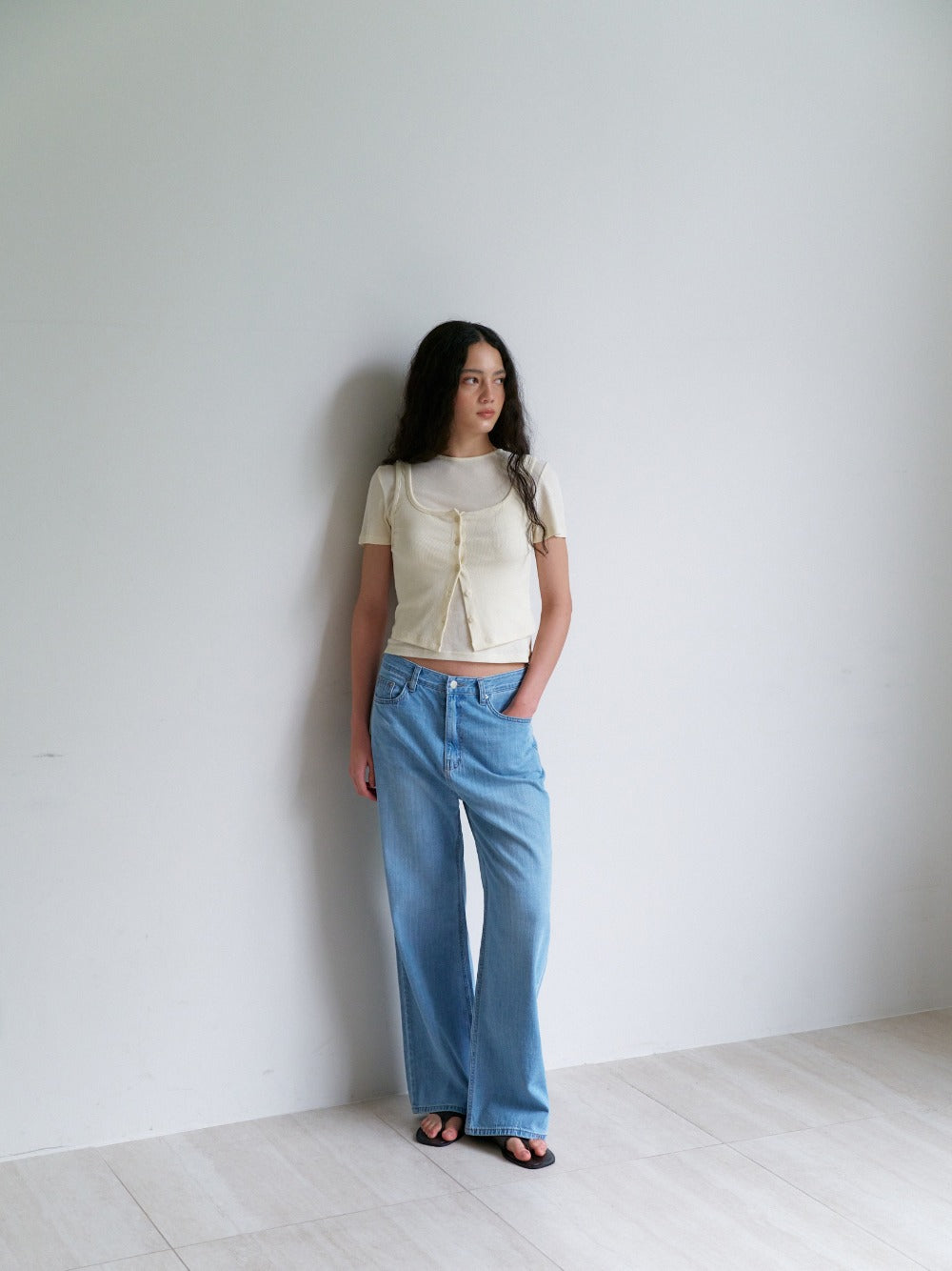 Layered Cotton Top Set Butter