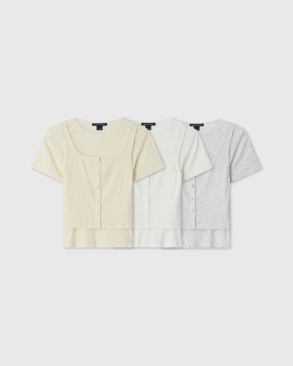 Layered Cotton Top Set Butter