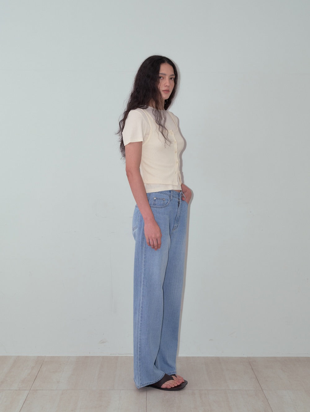 Layered Cotton Top Set Butter