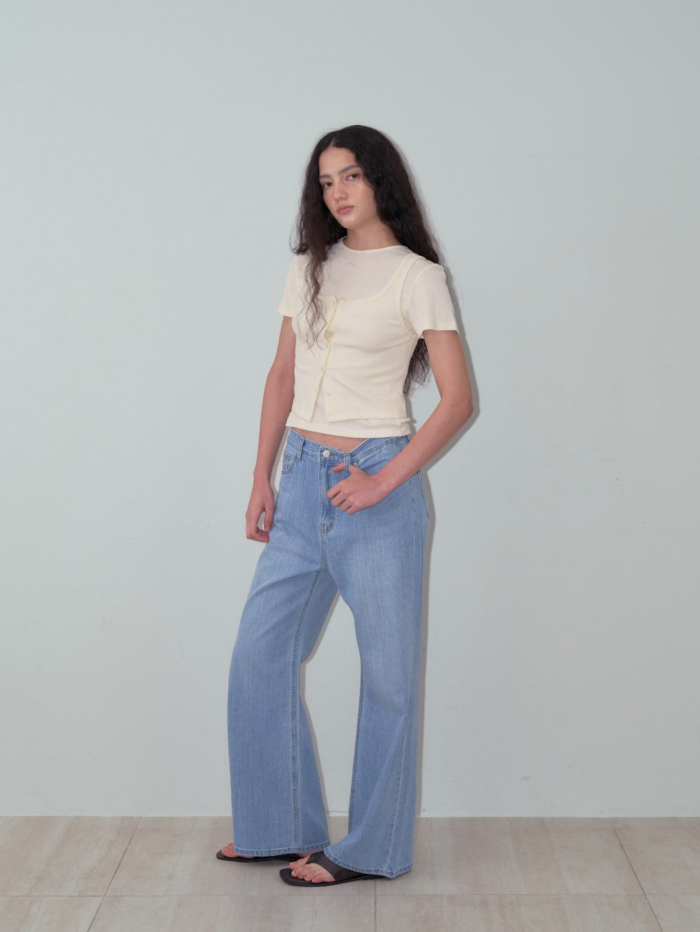 Layered Cotton Top Set Butter