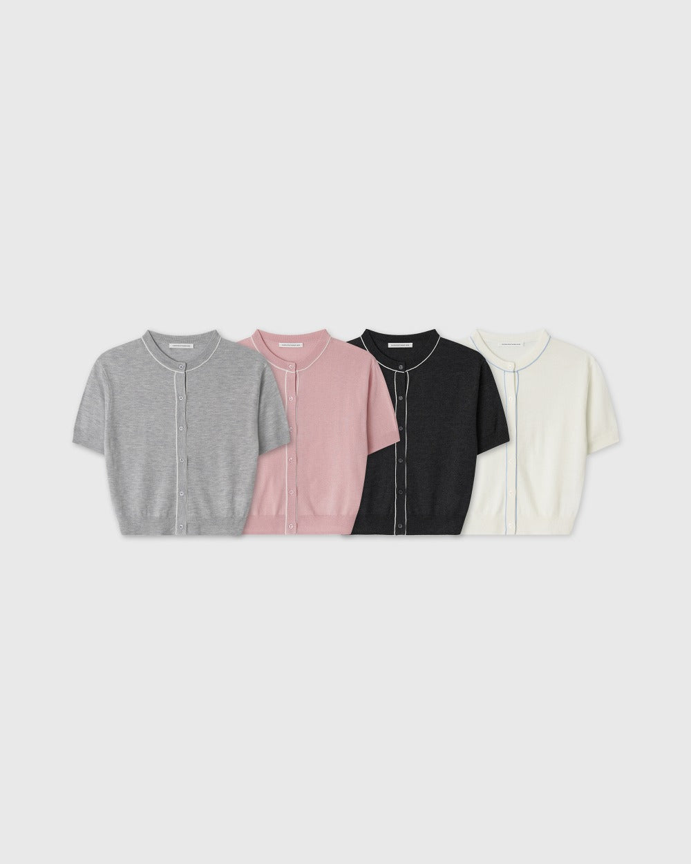 Two-Tone Silky Knit Cardigan