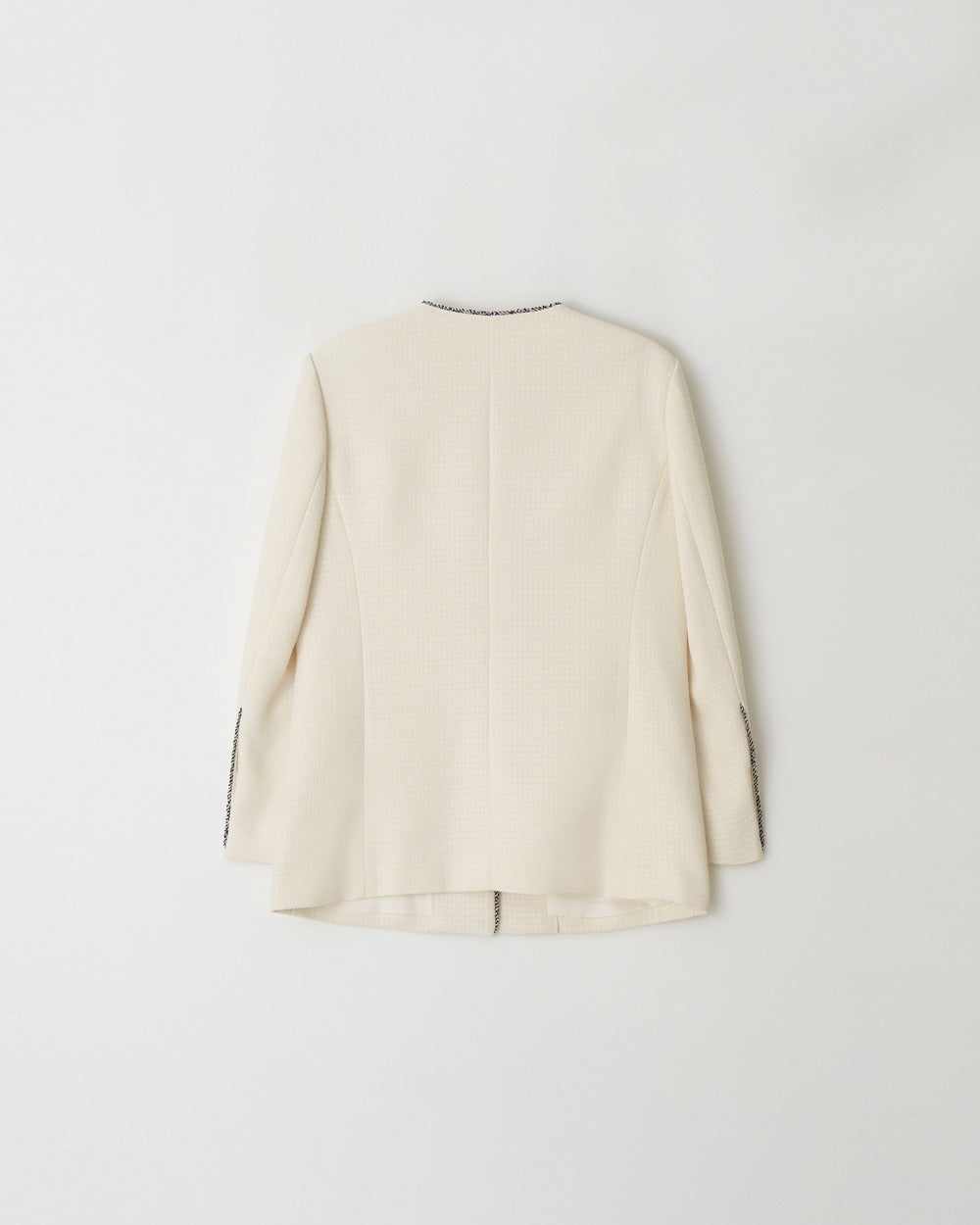 Contrast Trim Tweed Jacket